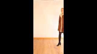 Finest Womens Shearling Sheepskin Coat in Tan  Aria [upl. by Nadab]