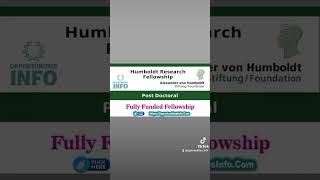 Humboldt Research Fellowship in Germany 20242025 Fully Funded [upl. by Occir819]