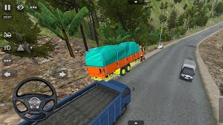 Fuso truck travels through Papuas deadly roads  Bus Simulator Indonesia  Bussid [upl. by Ymmit]