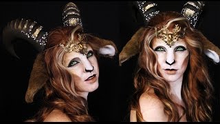 Faun Makeup Tutorial  Mythological Creatures Collaboration [upl. by Llirrehs]