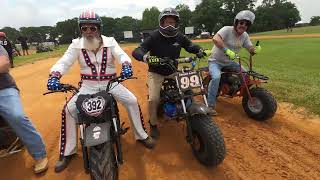 Mini Bike Racing and Wipe Outs With The Mini Bike Misfits at Angel City Motor Rally spring 24 [upl. by Orelu]