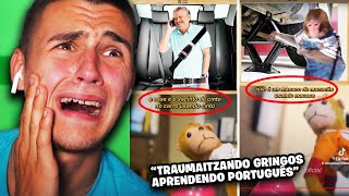 quotTRAUMAITZANDO GRINGOS APRENDENDO PORTUGUÊSquot NO TIKTOK  Britânico Reage [upl. by Frieda]