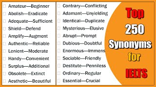 250 Essential Advanced Synonyms for IELTS  C1 C2 Level English [upl. by Woodie]