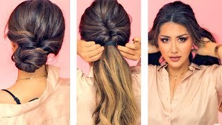 ★ 1MIN EVERYDAY HAIRSTYLES for WORK 💗 WITH PUFF 💗 EASY BRAIDS amp UPDO for Long 💗 Medium HAIR [upl. by Sevy]