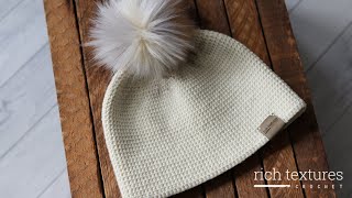 Easy Thermal Beanie Crochet Pattern [upl. by Ahsenek511]