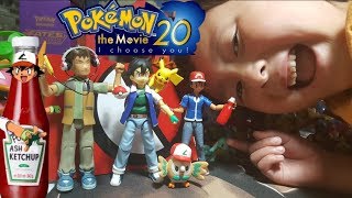 Opening NEW POKEMON THE MOVIE ASH FIGURE Ash Ketchup Vs SHFiguarts Review Comparison Epic Toy [upl. by Aikat]