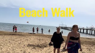 Beach Walk Tour Turkey 4K 🌴🇹🇷 [upl. by Helena547]