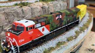 Intermountain Canadian National Veterans Unit ET44AC TIER 4 HO SCALE [upl. by Everrs]