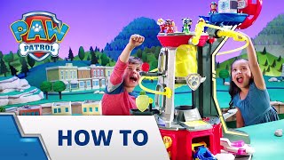 Lots of Paw Patrol the Movie Surprise Toys Liberty Adventure City Lookout Tower Toy Video Episode [upl. by Granthem]