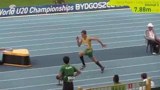 Australia at Bydgoszcz2016 Darcy Roper wins bronze in long jump with 788m [upl. by Suhsoj752]