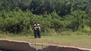 Restoring the electrical grid from the air transmission towers [upl. by Anauqat807]