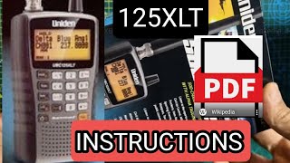 UNIDEN 125XLT SCANNER  INSTRUCTION MANUAL LINK PDF [upl. by Illek]