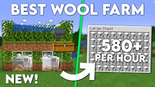 Minecraft Easy WOOL FARM  Extremely Efficient 120 Tutorial [upl. by Nageet579]