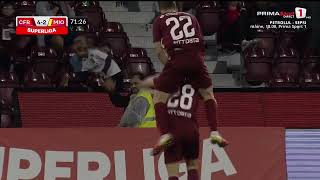 GOOOL CFR Cluj  Mioveni 42 Hoban face lumină pentru echipa lui Dan Petrescu [upl. by Regnij]