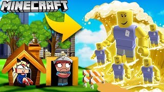 BAZA VS TSUNAMI PODGLĄDACZA  MINECRAFT TSUNAMI CHALLENGE  Vito VS Bella [upl. by Atiruam955]