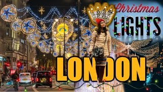 London Christmas Lights 2024 London Walking Tour  History of Christmas Lights in London [upl. by Treat65]