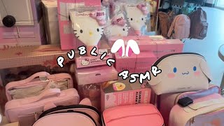 Public ASMR Tjmaxx Lofi tapping and camera scratching [upl. by Ahsia]