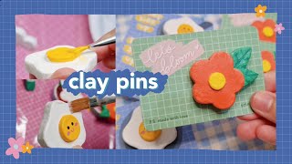 STUDIO VLOG 9  Making clay pins  Indonesia [upl. by Peppy690]