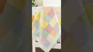 Make an Adorable SelfBinding Receiving Blanket with Tammy patchwork flannel blanket [upl. by Llenol479]