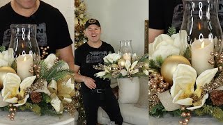 How To Make A Gorgeous GLAM Christmas Centerpiece DIY  Ramon At Home [upl. by Etnud]