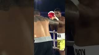 Kenny Niko with the first round KO against Rugby League star Tevita Pangai Junior [upl. by Nai]