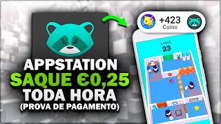 APPSTATION APP PAGANDO 025 EUROS VÃRIAS VEZES PARA JOGAR PROVA DE PAGAMENTO [upl. by Skelton]