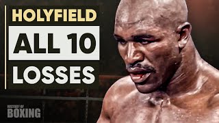 When Evander Holyfield Met His Worst Nightmare  All 10 Defeats of the Legend [upl. by Ahtabat]