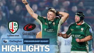 London Irish v Saracens  HIGHLIGHTS  Friday Night Thriller  Gallagher Premiership 202223 [upl. by Enihsnus]