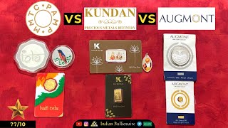 MMTC PAMP vs Kundan vs Augmont  Gold amp Silver CoinsBars Detailed Comparison  Indian Bullionaire [upl. by Casi]