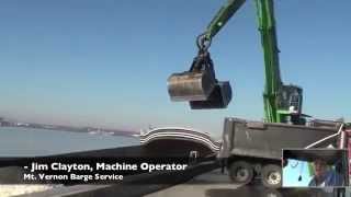 SENNEBOGEN  Material Handler 870 in port operation in the USA [upl. by Nafets]