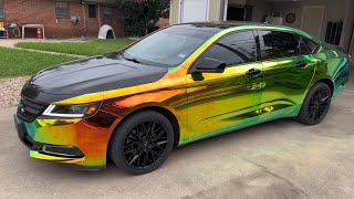 Chevy Impala Neo Chrome WrapAmmolite Gem TECKWRAP [upl. by Shurlock]