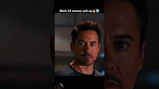 Tony Starks mark 42 armour one of the best funny suit up scene 🔥😂shorts ytshorts marvel [upl. by Electra]