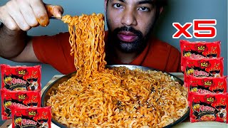 2X SPICY SAMYANG FIRE NOODLES CHALLENGE  HungryPiran [upl. by Divadleahcim574]