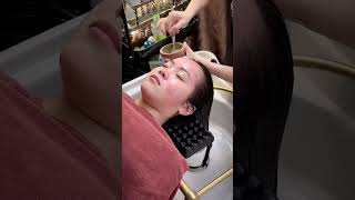 Super relaxingstressrelieving hair wash in Districtasmr goidauduongsinhquan1 xuhuong cupping [upl. by Sanalda]