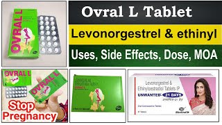 Ovral L tablet  Unwanted 21 days  Levonorgestrel amp ethinyl estradiol tablets ip Uses Pregnancy [upl. by Nereids]