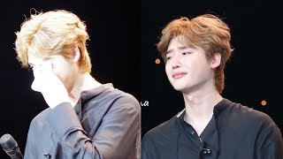 Lee Jong Suk Breaks Down In Tears During Fan Meeting Discussing His Pending Military Enlistment [upl. by Sirref374]