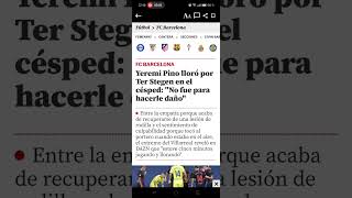 YEREMI PINO LLORÓ POR TER STEGEN [upl. by Eletnahc]