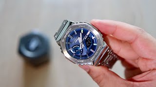 Casio Full Metal Gshock blue GMB2100AD [upl. by Nnaeirual]