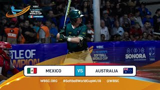 Highlights  Game 20  Mexico vs Australia  2023 U18 Mens Softball World Cup [upl. by Kancler]