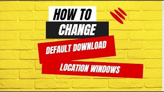 How to Change Default Download Location or move downloads folder other drive in Windows 1011 [upl. by Otit79]