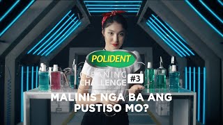 Pustiso Cleaning Challenge 3 Polident Cleanser vs AlcoholFree Mouthwash [upl. by Senskell252]