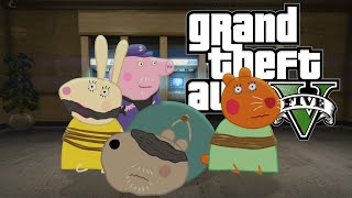 Peppa Pig in GTA V  The Bank Robbery Animation  Edit [upl. by Monah]