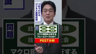 「PEST分析」とは？【20秒でわかるMBAフレームワーク】shorts [upl. by Fairman]