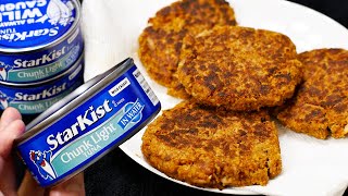 Canned Tuna Patties Recipe [upl. by Kiryt]