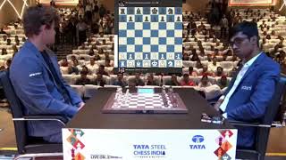 Magnus Carlsen vs Praggnanandhaa  Tata Steel Chess India Rapid 2024  R1 [upl. by Tabitha]