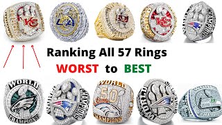 Ranking All 57 Super Bowl Rings WORST to BEST [upl. by As]