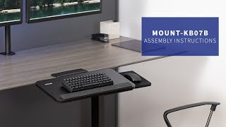 MOUNTKB07B Under Desk Keyboard Tray with Mousepad Assembly by VIVO [upl. by Chelsy14]