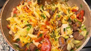 Cabbage  Saltfish  sausage Breakfast [upl. by Iredale]