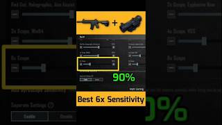 BEST 6X SENSITIVITY FOR ANDROIDIOS bgmi sensitivity shortsvideo [upl. by Yentuoc]