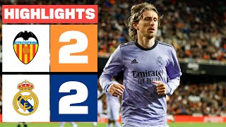 VALENCIA CF 2  2 REAL MADRID  RESUMEN LALIGA EA SPORTS [upl. by Atla467]